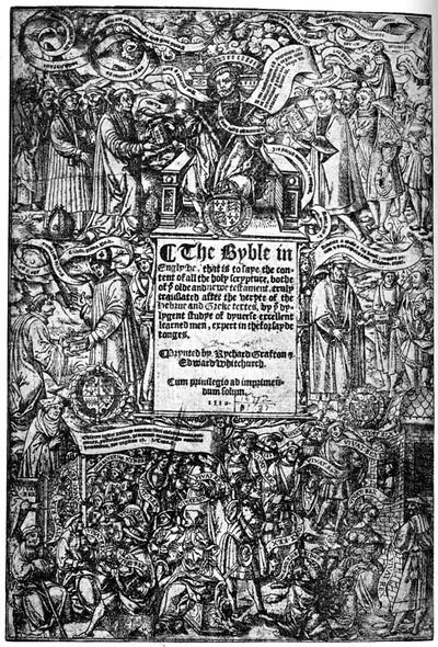 Pagina del titolo della Grande Bibbia, 1539, 1893 da Unbekannt