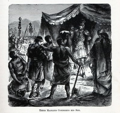 Tito Manlio condanna suo figlio, 1882 da Unbekannt