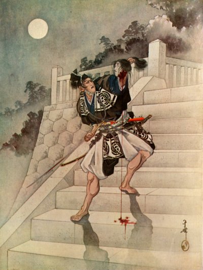 Con suo indicibile orrore...la luce della luna rivela la testa di Kesa - il suo amore!, 1919 da Unbekannt