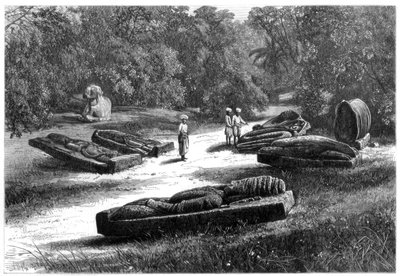 Tombe dei Rajah Gond, Chanda, India centrale, 1875 da Unbekannt
