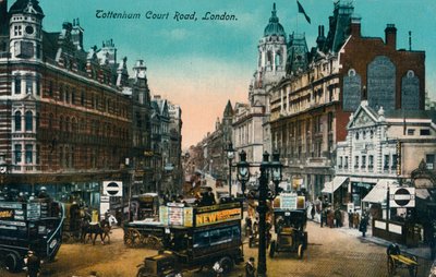 Tottenham Court Road, Londra, 1915, c1900-1930 da Unbekannt