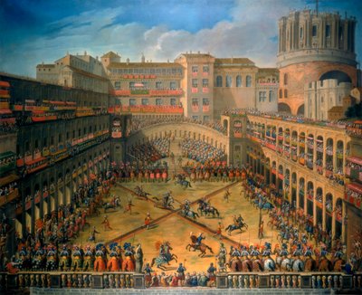 Torneo in una corte del Vaticano, Roma, 1565 da Unbekannt