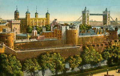 Tower Bridge e la Torre di Londra, c1910 da Unbekannt