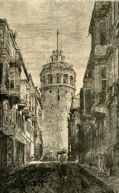 Torre di Galata, Costantinopoli, 1890 da Unbekannt