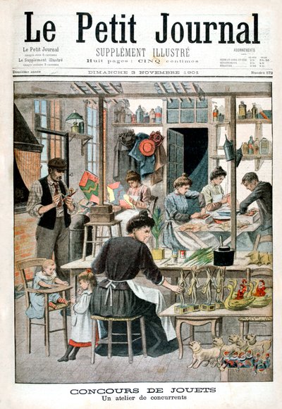 Concorso di fabbricazione di giocattoli: laboratorio dei concorrenti, 1901 da Unbekannt