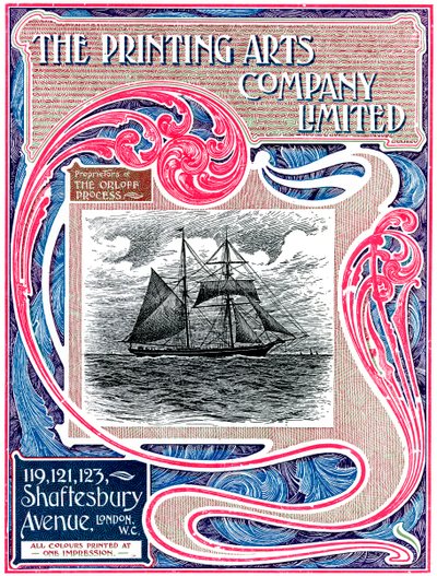 Annuncio commerciale per The Printing Arts Company Limited, Londra, 1902-1903 da Unbekannt