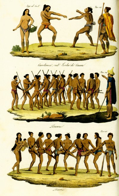 Danza tradizionale delle Isole Caroline, Micronesia da Unbekannt