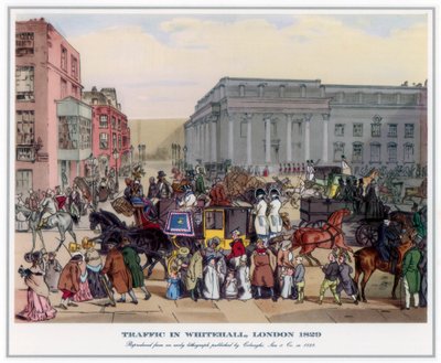 Traffico a Whitehall, Londra da Unbekannt