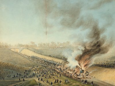 Incidente ferroviario a Bellevue nel 1842 da Unbekannt