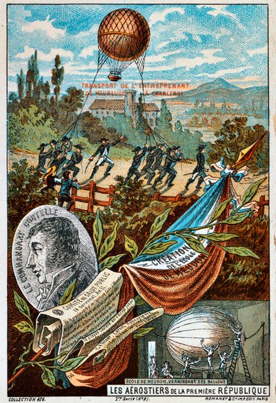 Trasporto del pallone Entreprenant da Mauberge a Charleroi, 1794 da Unbekannt