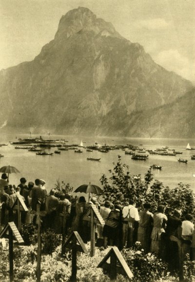 Traunstein e Traunsee, Alta Austria, c. 1935 da Unbekannt