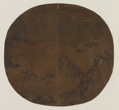 Viaggiatori sotto salici, dinastia Yuan o Ming, 1279-1644 da Unbekannt