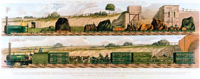 Viaggio sulla ferrovia Liverpool e Manchester, 1831 da Unbekannt
