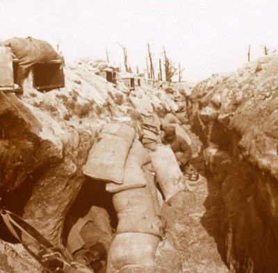 Trincee in Champagne, Francia settentrionale, c1914-c1918 da Unbekannt