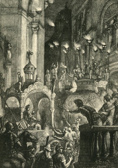 Trionfo di Eraclio a Costantinopoli, 629 d.C., 1890 da Unbekannt