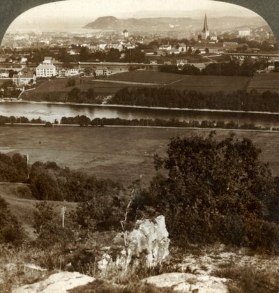 Trondhjem, le sue case, magazzini e cattedrale, tra il fiume Nid e il fiordo, Norvegia, 1905 da Unbekannt