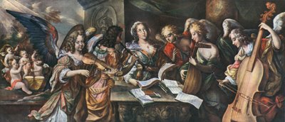 Trombe, timpano, violino, ciaramella, liuto e viola da gamba da Unbekannt