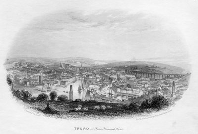 Truro, da Trennick Lane, 1860 da Unbekannt