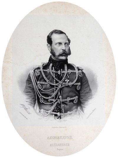 Zar Alessandro II di Russia, 1860s da Unbekannt