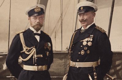 Zar Nicola II e Kaiser Guglielmo II a Björkö, 1905 da Unbekannt
