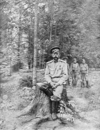 Lo zar Nicola II in esilio, Tobolsk, Siberia, 13 agosto 1917 da Unbekannt