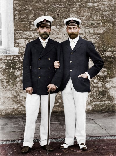 Zar Nicola II di Russia e Re Giorgio V di Gran Bretagna da Unbekannt