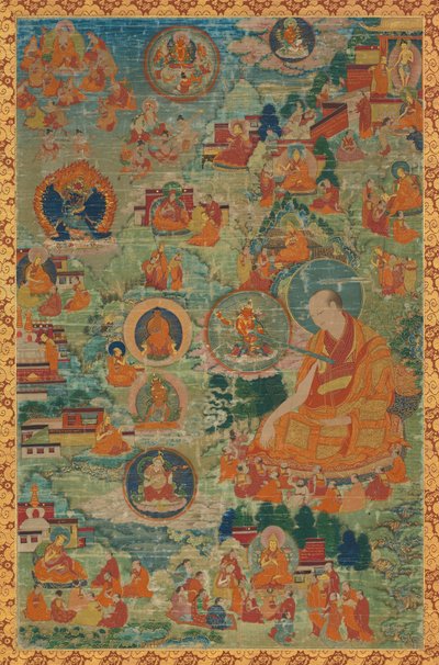 Tsong-kha-pa e scene della sua vita, XVIII secolo da Unbekannt