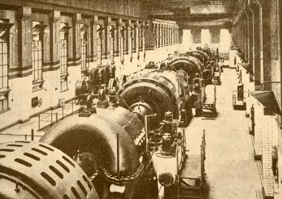 Turbo-Generatori alla Centrale Elettrica di Neasden, Metropolitana, 1930 da Unbekannt