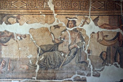 Teti tra i pesci, mosaico da Iskenderum, Turchia da Unbekannt