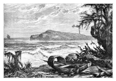 Isola della Tartaruga, vista presa alla foce dei Tre Fiumi, c1890 da Unbekannt