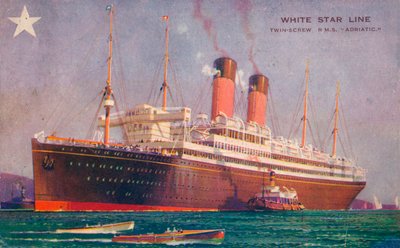 RMS Adriatic a doppia elica della White Star Line, c1907 da Unbekannt