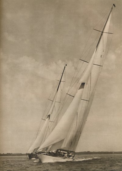 Due famosi yacht in una gara emozionante, 1936 da Unbekannt