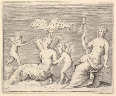 Due Donne e Due Cupidi da Unbekannt