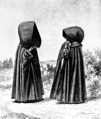 Due donne incappucciate di Faial, Portogallo, e San Miguel, Spagna, c1900 da Unbekannt