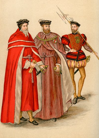 Due pari nei loro abiti e un alabardiere, XVI secolo, 1893 da Unbekannt