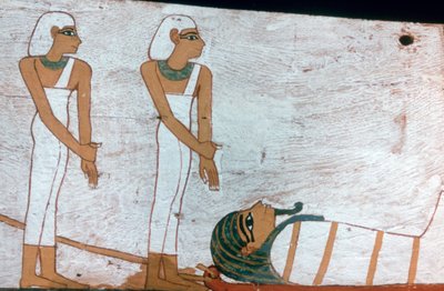 Due sacerdotesse (dettaglio) della decorazione di un sarcofago della Signora di Madja, XVIII dinastia da Unbekannt