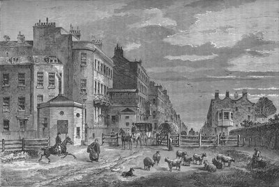 Tyburn Turnpike, Westminster, Londra, 1820 da Unbekannt