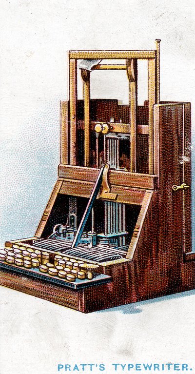 Macchina da scrivere brevettata da John Pratt nel 1866, 1915 da Unbekannt
