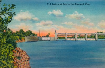 Chiuse e diga degli Stati Uniti sul fiume Savannah, 1943 da Unbekannt