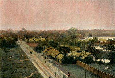 Un villaggio tonchinese, Villaggio nel Tonchino, 1900 da Unbekannt