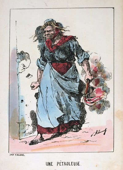 Una Petroleuse, Comune di Parigi, 1871 da Unbekannt