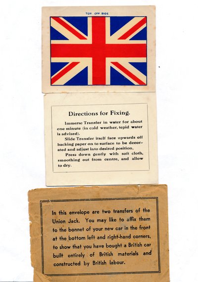 Trasferimenti di auto Union Jack, c1960s da Unbekannt