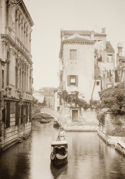 Senza titolo II 8, c. 1890. [Gondola sul canale, Venezia] da Unbekannt