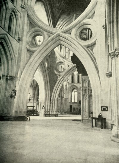 Archi insoliti nella Cattedrale di Wells - si incontrano per formare una croce di Sant