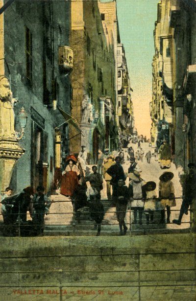 Valletta, Malta - Strada St. Lucia, c1918-c1939 da Unbekannt