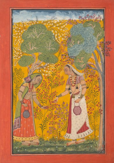 Vasanti Ragini, Pagina da una serie Ragamala Ghirlanda di Modi Musicali da Unbekannt