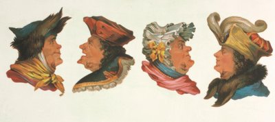 Vexierbild, Vier Köpfe da Unbekannt