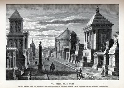 Via Appia vicino a Roma Ricostruzione, 1882 da Unbekannt
