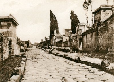 Via delle Tombe, Pompei, Italia, c1900 da Unbekannt