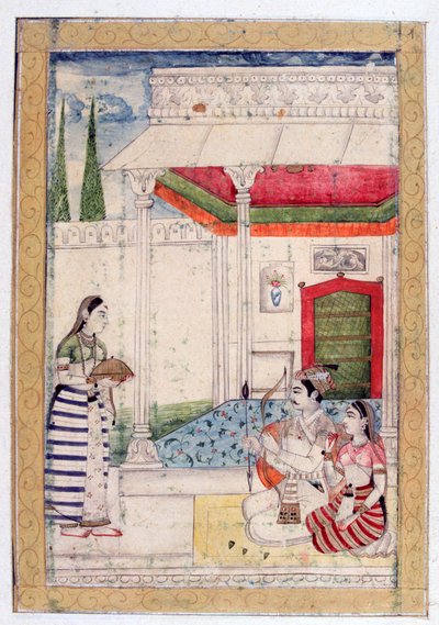 Vibhasa Ragini, Album Ragamala, Scuola del Rajasthan, XIX secolo da Unbekannt